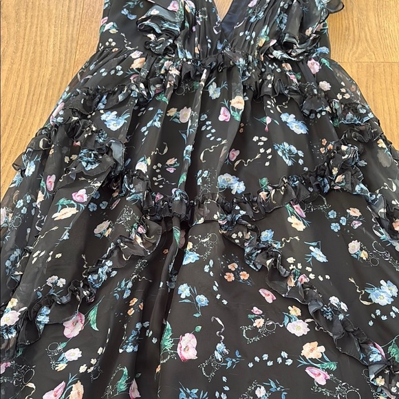 Mac Duggal floral ruffle dress size 10 - Picture 6 of 8